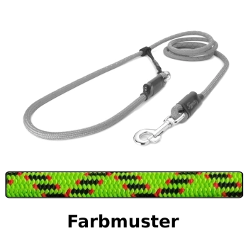 EASYLONG Hundeleine - L - 2,5m - grüner Python